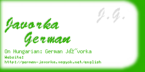 javorka german business card